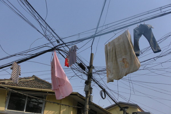 clothes out to dry, Shanghai