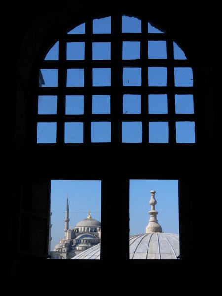 View of Blue Mosque from Hagia Sophia