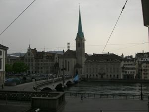 View of Zurich by the Rathaus
