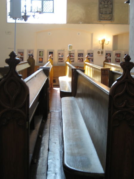 Pews inside Oliviste church