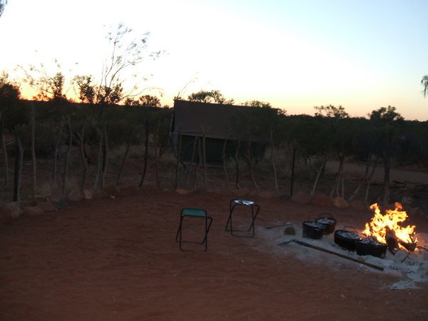 Camp in the outback