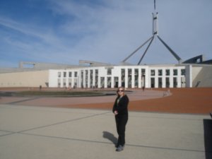 Outside the Australian Federal Parliament