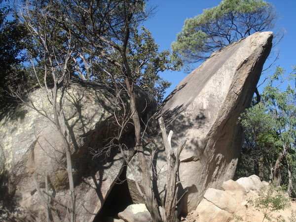 An example of the strange rock formations that cover much of the island
