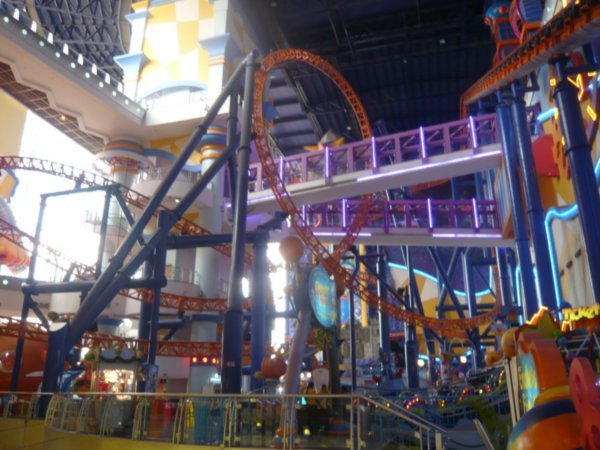 Rollercoaster inside the shopping mall in KL Photo