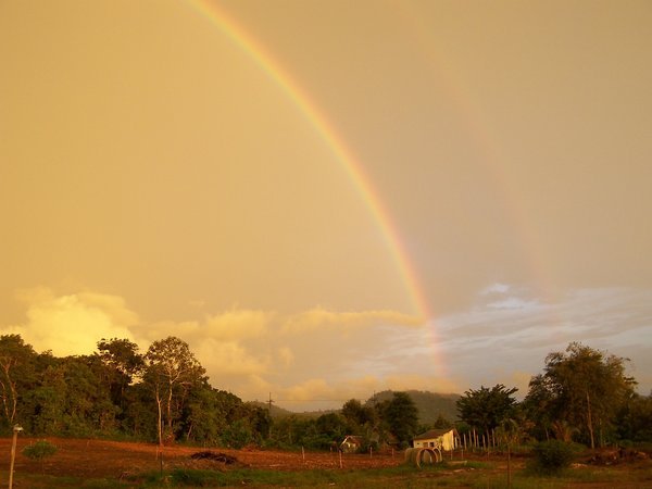 Double rainbow outside Khao Lak