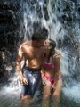Made us kiss under the waterfall (how romantic and embarrassing)