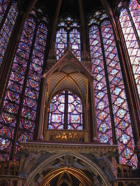 One of the many amazing stained glass windows in Saint Chapelle (Paris)