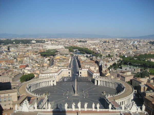 View of St. Peter's square from the dome.