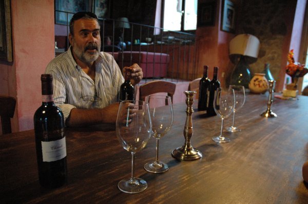 Claudio teaching about vino