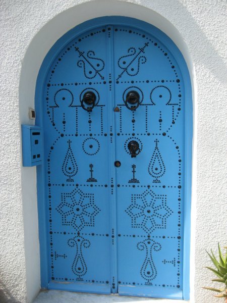 One of the famous blue doors