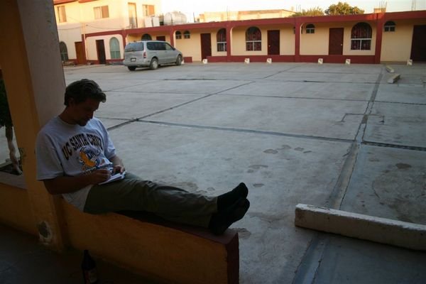 Rob at hotel in San Quintin