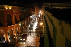 view from hostel roof in Campeche