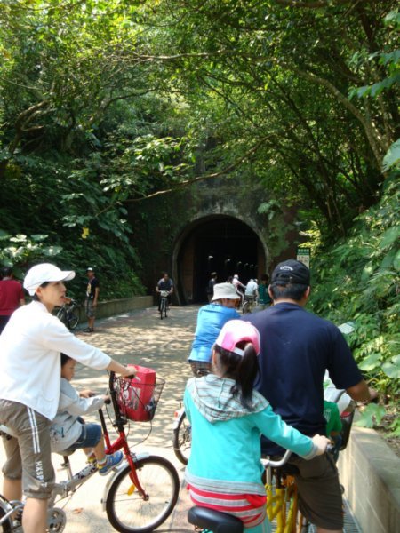 Old railway tunnel used for riding. 