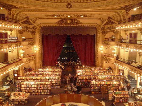 Cool bookstore housed in a converted theatre