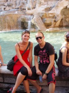 alex and i at the trevi fountain