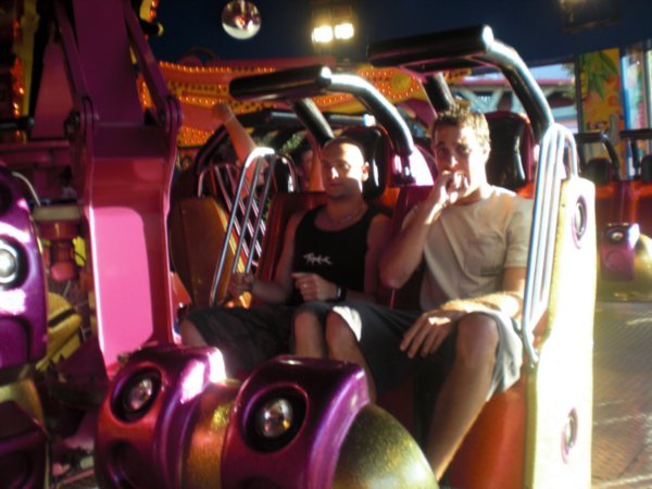 alex and  clarkey a little concerned about the ride