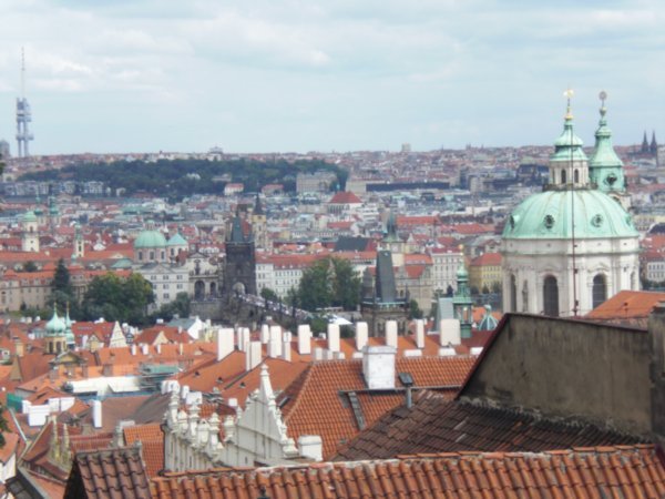 the roof tops of prague