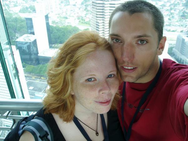 Us on the Petronas tower bridge