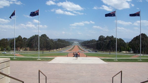 View from The War Memorial to Parliament House