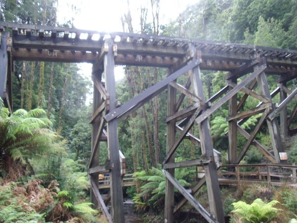 37 old wooden trestle bridges - Wilderness Railway