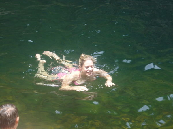 Swimming in the Waterfall