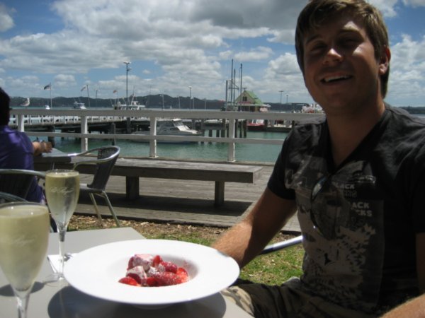 Champagne and Strawberries in Russell