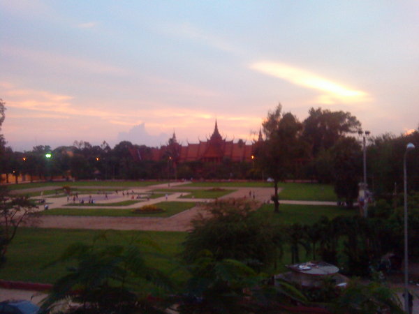 View from hotel in Pnom Penh, last night in Cambodia