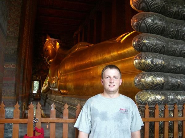 Reclining Buddha (and a sweaty shirt)