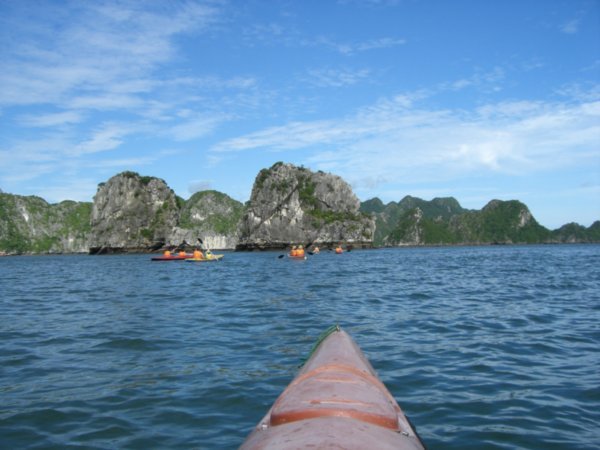 The tip of the kayak