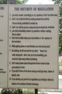 The Rules according to S-21 prison