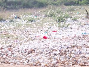 Plastic garbage at Pathankot.