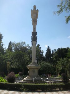 Statue in picturesque park