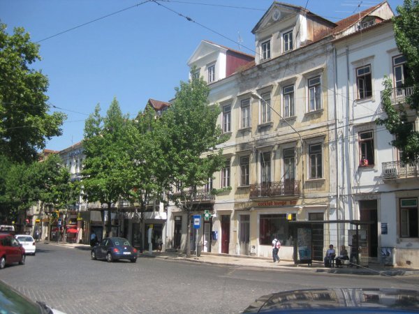 Coimbra streetscape nearinternet cafe