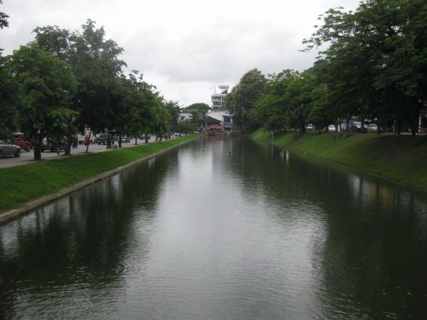 The moat surrounding the old city
