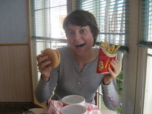 Kim Overjoyed at McDonalds