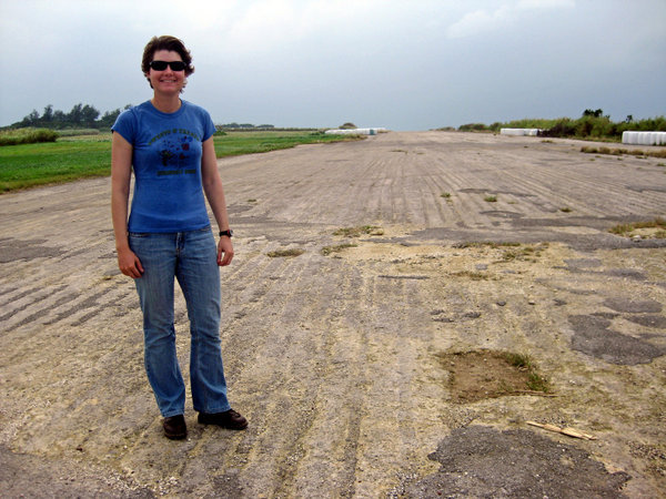 Kim at the abandoned airfeild