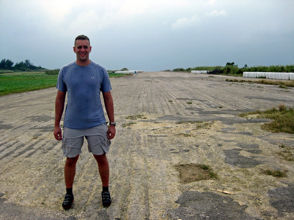 James at the abandoned airfield
