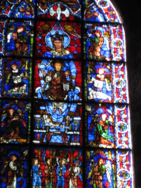 Stained glass window at Chartres Cathedral