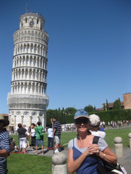 Mum at Leaning Tower of Pisa