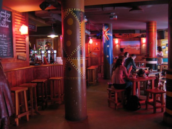 Inside the Aussie pub