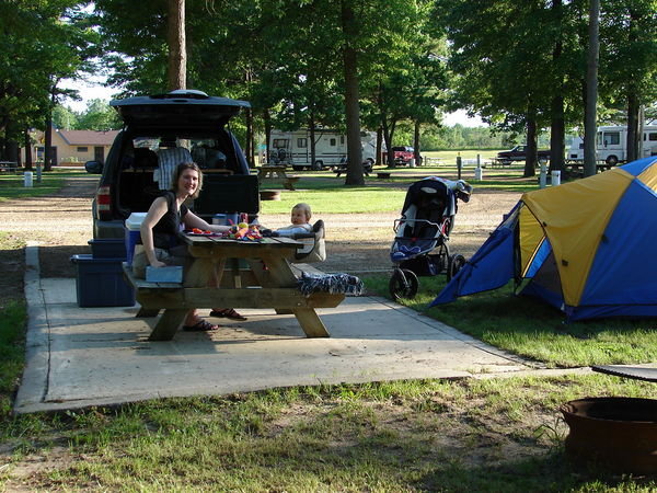 at the campsite