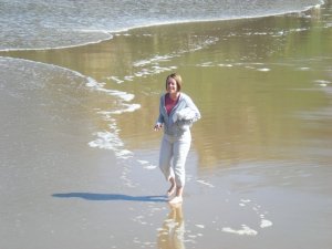 Kaitlyn braving the water 5
