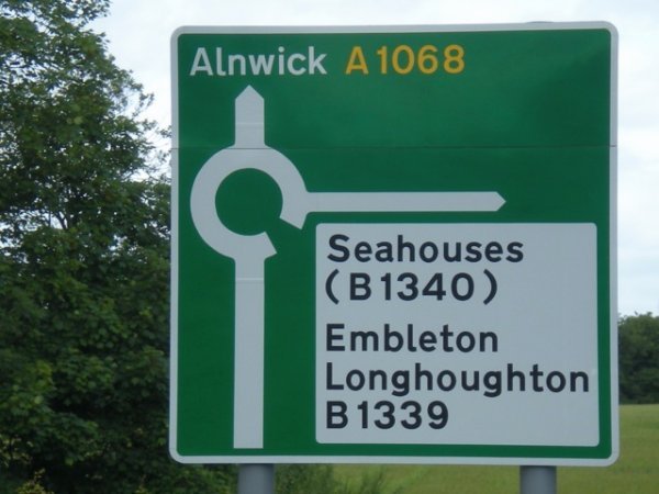 Map to Alnwick