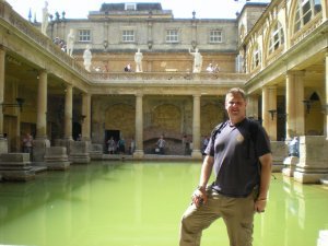 Mark in front of Baths 2