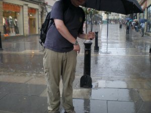 Mark in the rain