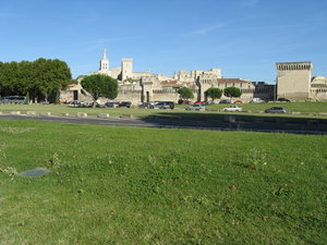 The wall around the old part of Avignon