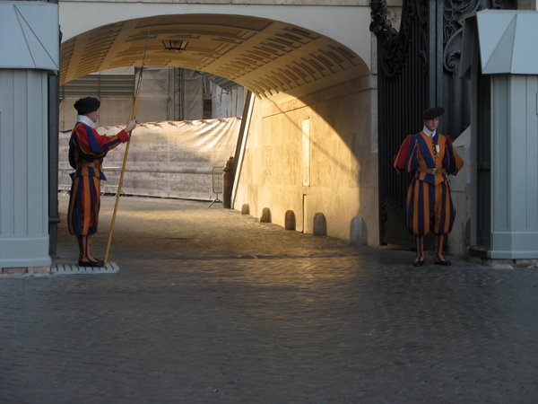 The Swiss Guards at the Vatican