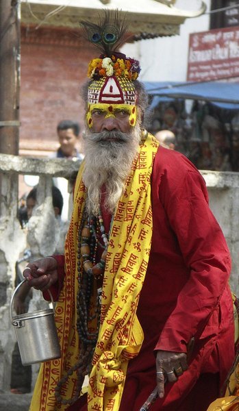 Pilgrim in Durbar Square, Kathmandu