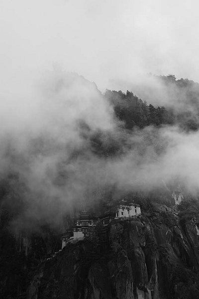 The famous Taktshang Monastery near Paro also known as "Tiger Nest"