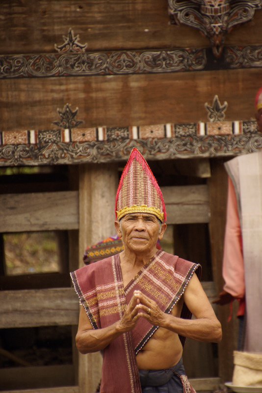 Batak man in traditional costume
